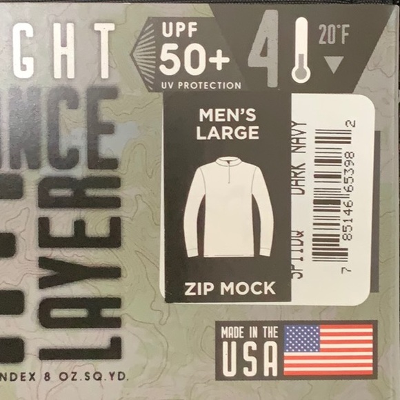 PolarMax (4) BASELAYER Zip Mock Heavy Weight - Dk Navy - Picture 11 of 12